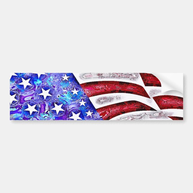 AUTOCOLLANT DE VOITURE DRAPEAU AMÉRICAIN (Devant)