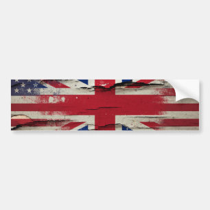 Autocollant De Voiture Drapeau américain britannique de la peinture   de