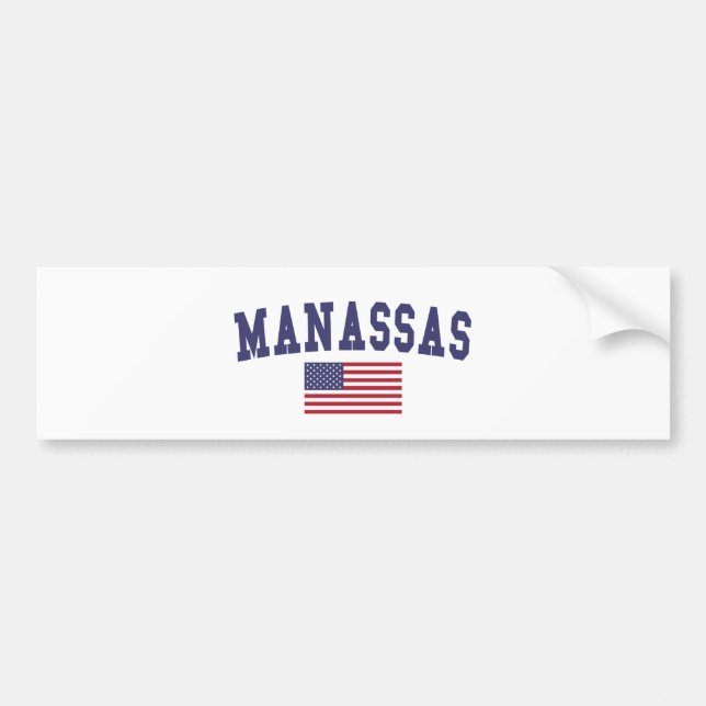 Autocollant De Voiture Drapeau américain de Manassas (Devant)