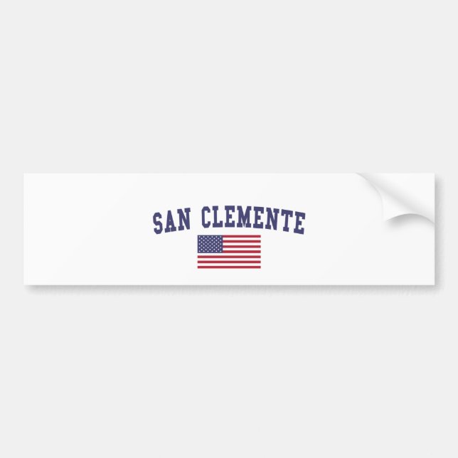 Autocollant De Voiture Drapeau américain de San Clemente (Devant)