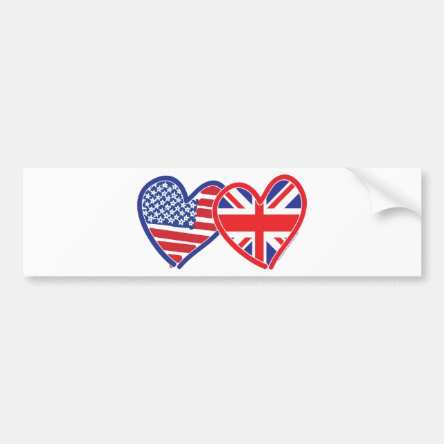 Autocollant De Voiture Drapeau américain plat Union Jack (Devant)