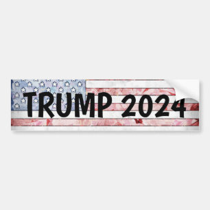 AUTOCOLLANT DE VOITURE DRAPEAU AMÉRICAIN TRUMP 2024