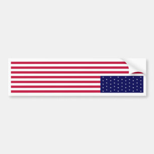 Autocollant De Voiture Drapeau américain USA à l'envers SOS Bordure blanc
