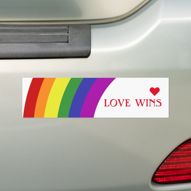 Autocollant De Voiture Drapeau arc-en-ciel de la fierté (En voiture)