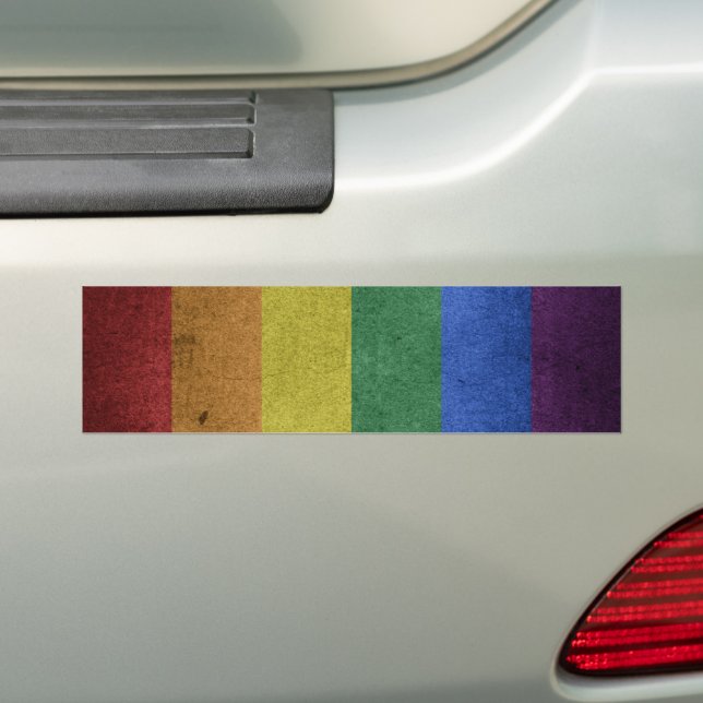 Autocollant De Voiture Drapeau arc-en-ciel gay pride (En voiture)