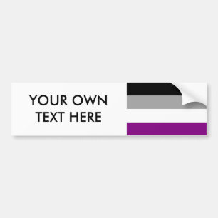 Autocollant De Voiture Drapeau asexuel de fierté
