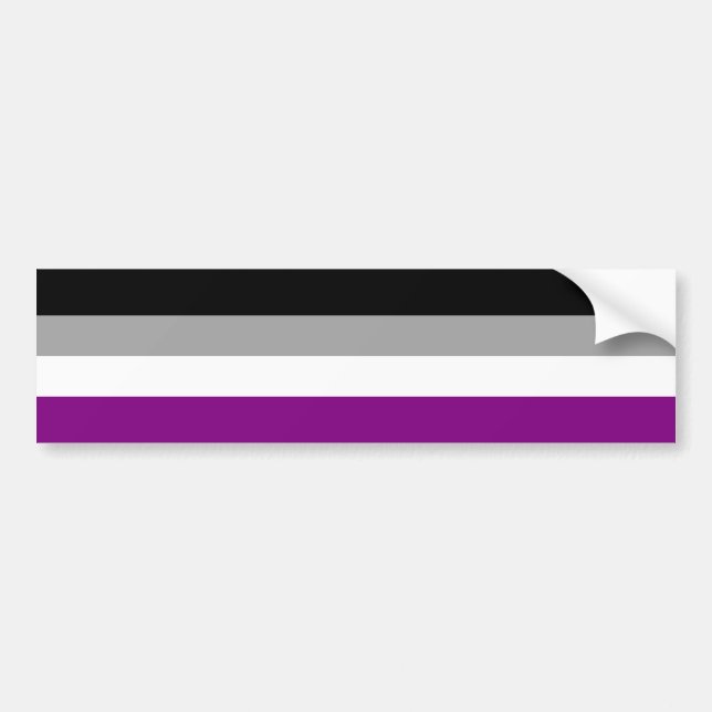 Autocollant De Voiture Drapeau asexuel de fierté (Devant)