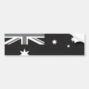 Autocollant De Voiture Drapeau australien noir et blanc