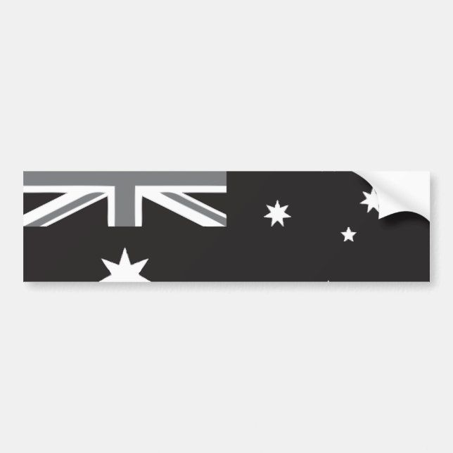 Autocollant De Voiture Drapeau australien noir et blanc (Devant)