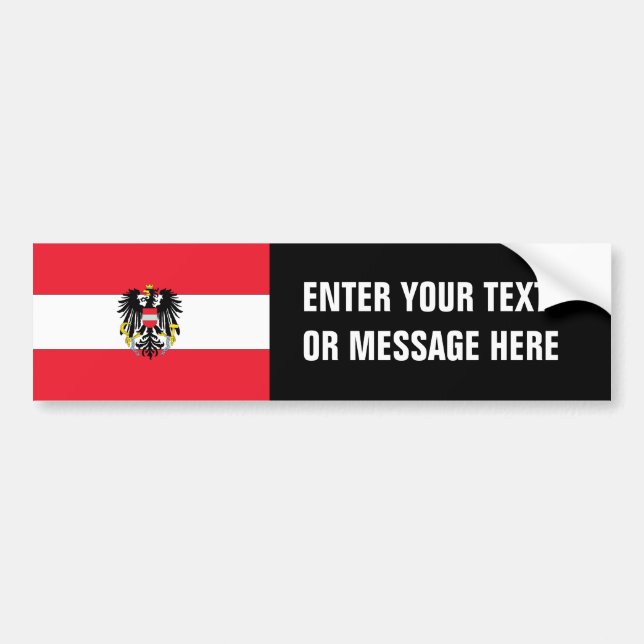 Autocollant De Voiture Drapeau Autriche (Devant)