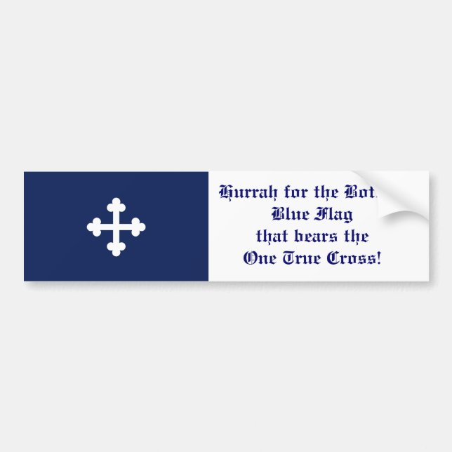 Autocollant De Voiture Drapeau bleu de Bottony, hourra ! (Devant)