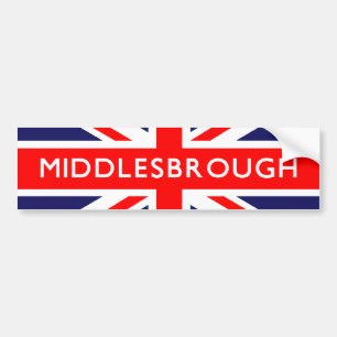 Autocollant De Voiture Drapeau britannique de Middlesbrough