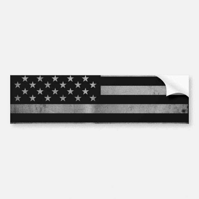 Autocollant De Voiture Drapeau BW des Etats-Unis (Devant)