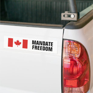 Autocollant De Voiture Drapeau canadien avec texte modifiable Mandat Libe