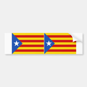 Autocollant De Voiture Drapeau catalan de l'indépendance de DEUX