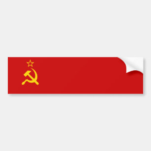 Autocollant De Voiture Drapeau communiste de l'URSS faucille et marteau