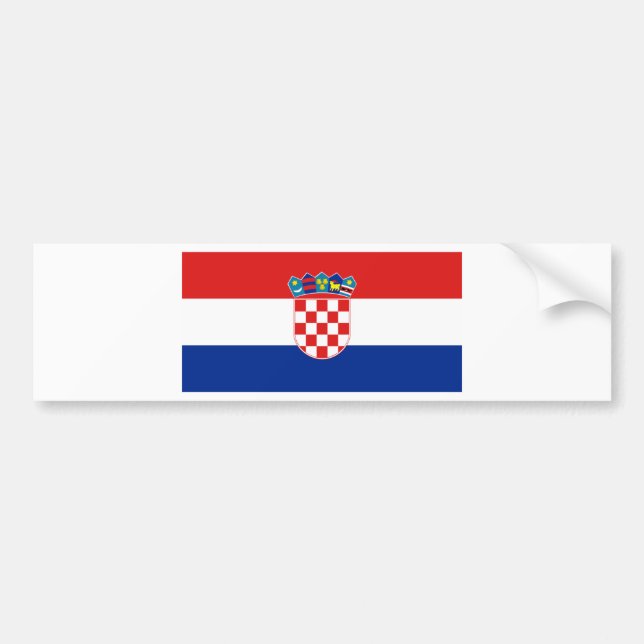 Autocollant De Voiture Drapeau croate HR Hrvatska (Devant)