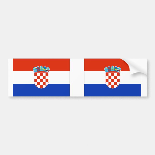 Autocollant De Voiture Drapeau Croatie (Devant)
