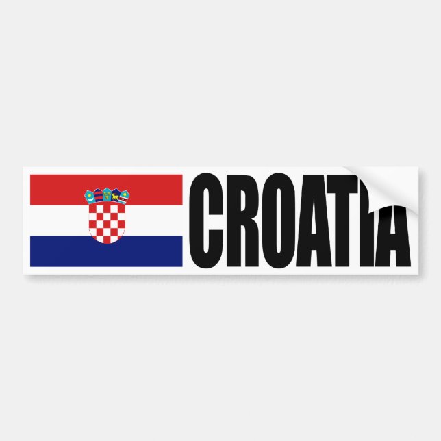 Autocollant De Voiture Drapeau Croatie (Devant)