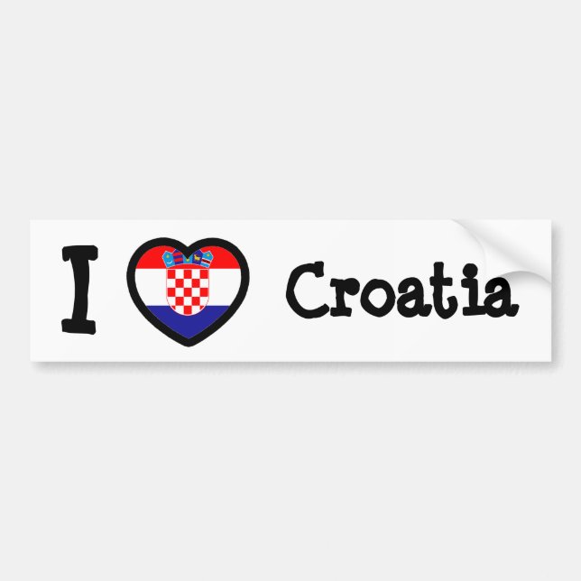 Autocollant De Voiture Drapeau Croatie (Devant)