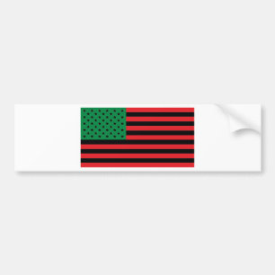 Autocollant De Voiture Drapeau d'Afro-américain - noir et vert rouges
