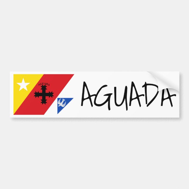 Autocollant De Voiture Drapeau d'Aguada, Porto Rico (Devant)
