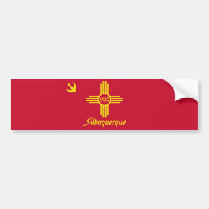 Autocollant De Voiture Drapeau d'Albuquerque (Nouveau-Mexique)