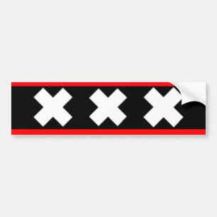 Autocollant De Voiture Drapeau d'Amsterdam
