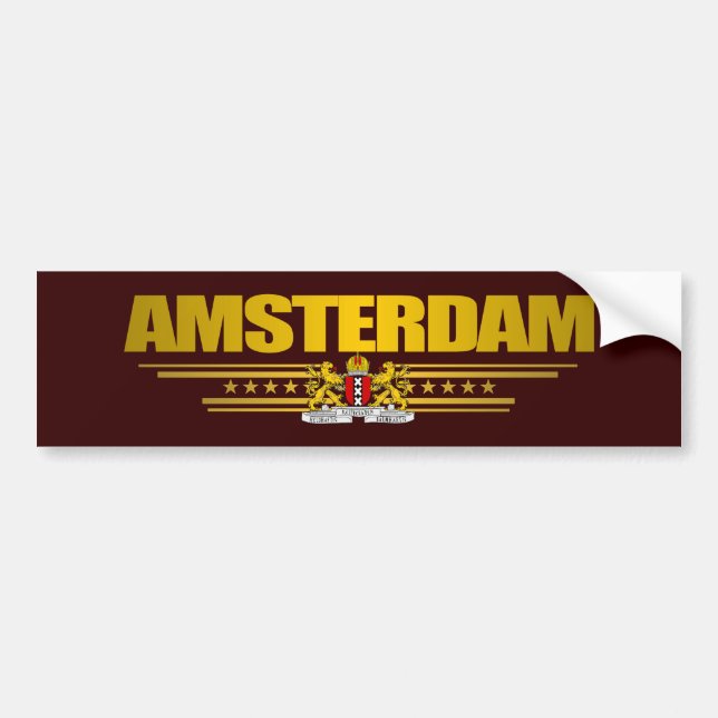 Autocollant De Voiture Drapeau d'Amsterdam (Devant)