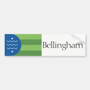 Autocollant De Voiture Drapeau de Bellingham, adhésif pour pare-chocs de