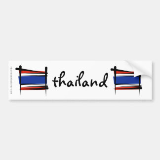 Autocollant De Voiture Drapeau de brosse de la Thaïlande