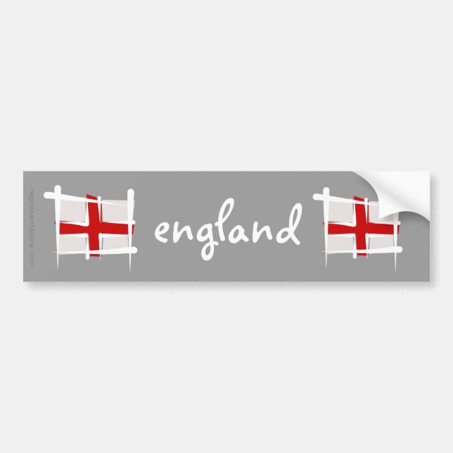Autocollant De Voiture Drapeau de brosse de l'Angleterre (Devant)