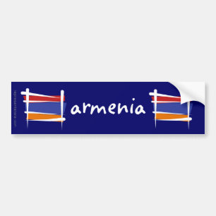 Autocollant De Voiture Drapeau de brosse de l'Arménie