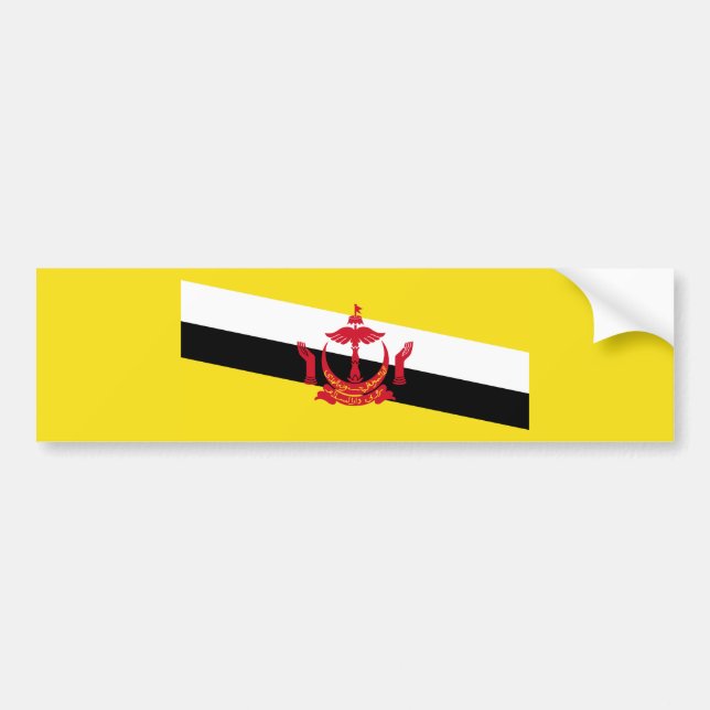 Autocollant De Voiture Drapeau de Brunei (Devant)