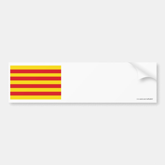 Autocollant De Voiture Drapeau de Cataluña (Devant)