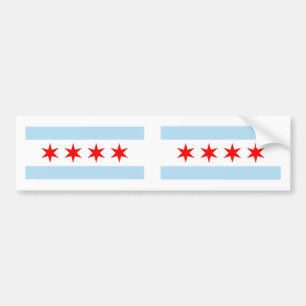 Autocollant De Voiture Drapeau de Chicago