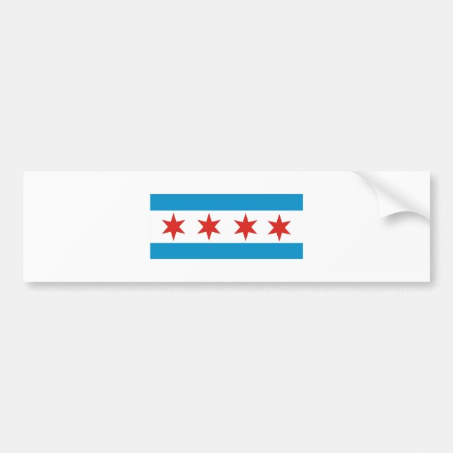 Autocollant De Voiture drapeau de Chicago (Devant)