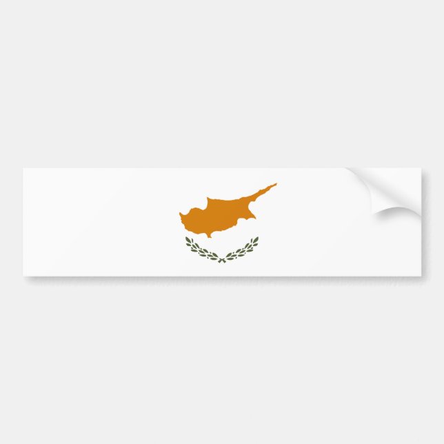 Autocollant De Voiture Drapeau de Chypre (Chypre grecque) (Devant)