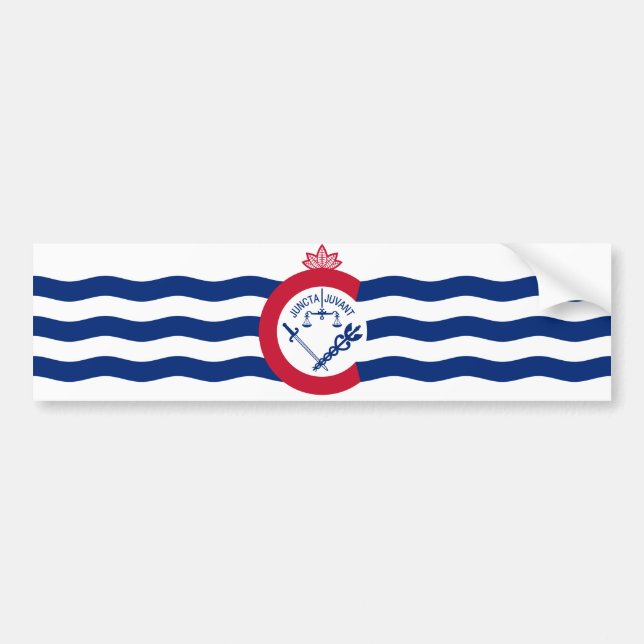 Autocollant De Voiture Drapeau de Cincinnati (Ohio) (Devant)