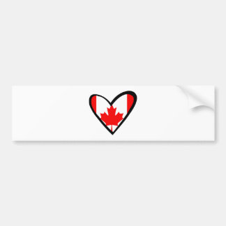 Autocollant De Voiture Drapeau de coeur du Canada