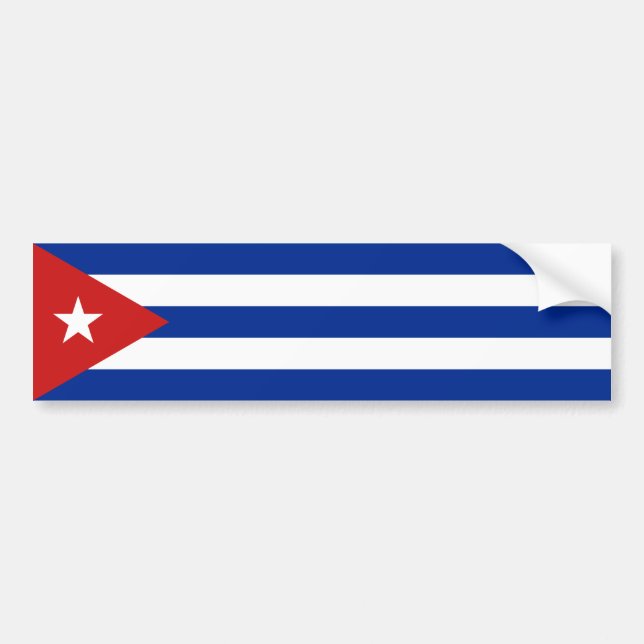 Autocollant De Voiture Drapeau de Cuba (Devant)
