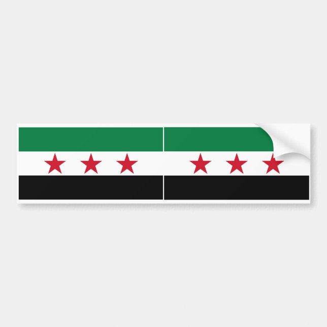 Autocollant De Voiture Drapeau de DEUX Syrie (Devant)