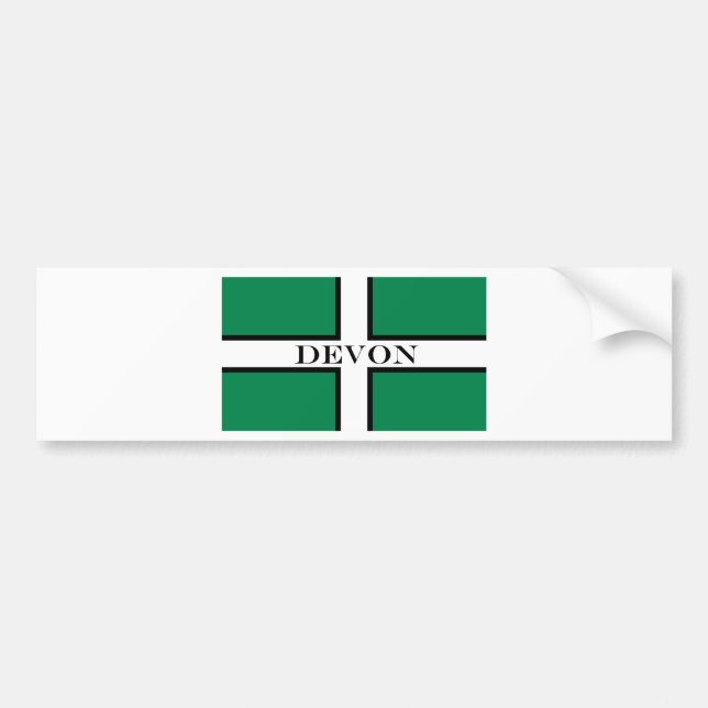 Autocollant De Voiture Drapeau de Devon (Devant)