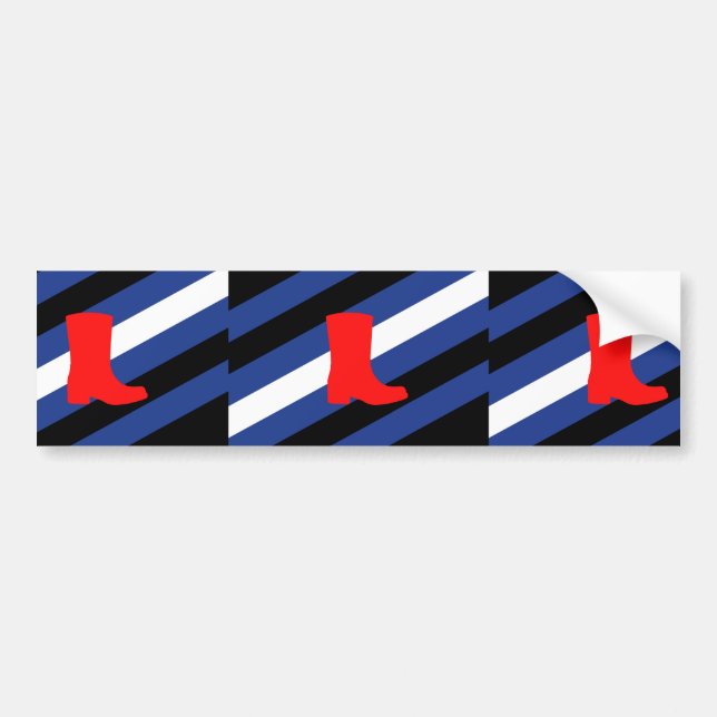 Autocollant De Voiture Drapeau de fierté de bottes (Devant)