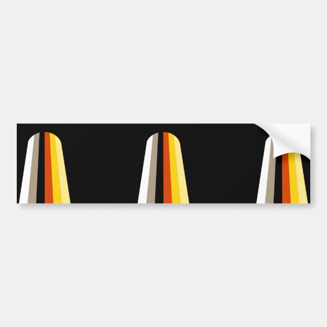 Autocollant De Voiture Drapeau de fierté des cheveux longs (Devant)