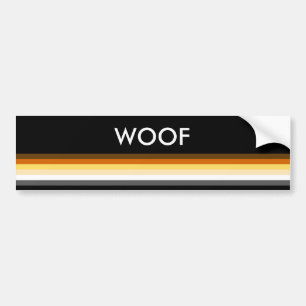 Autocollant De Voiture Drapeau de fierté gay bear élégant et moderne WOOF