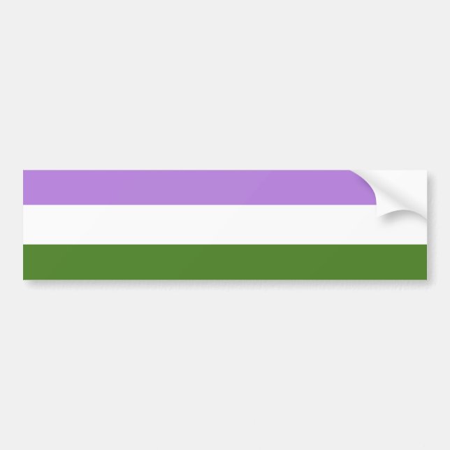 Autocollant De Voiture Drapeau de fierté genderqueer (Devant)