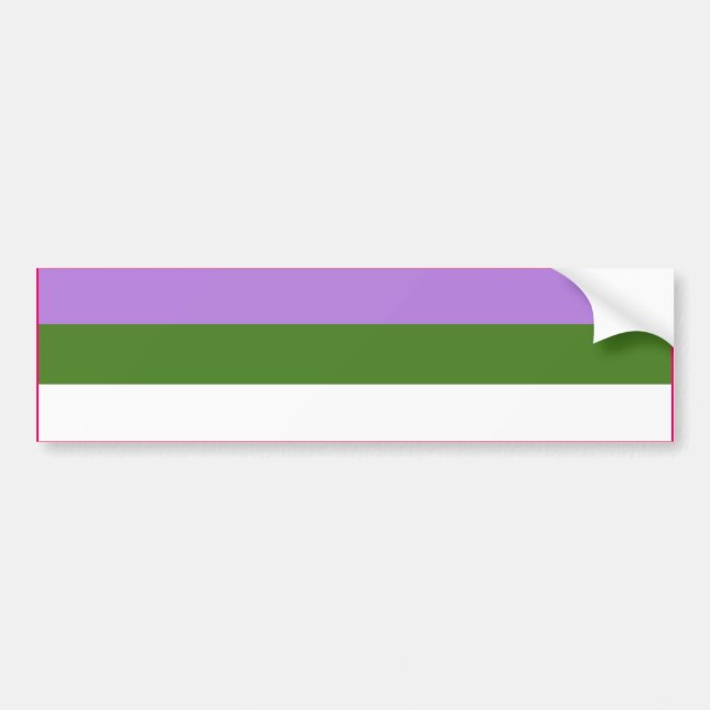 Autocollant De Voiture Drapeau de fierté genderqueer (Devant)