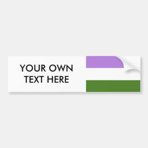 Autocollant De Voiture Drapeau de fierté genderqueer