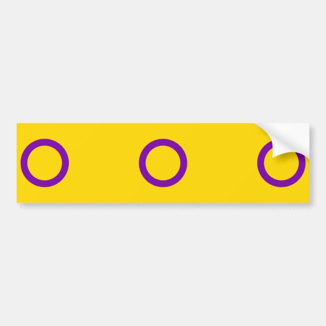 Autocollant De Voiture Drapeau de fierté intersexe (Devant)